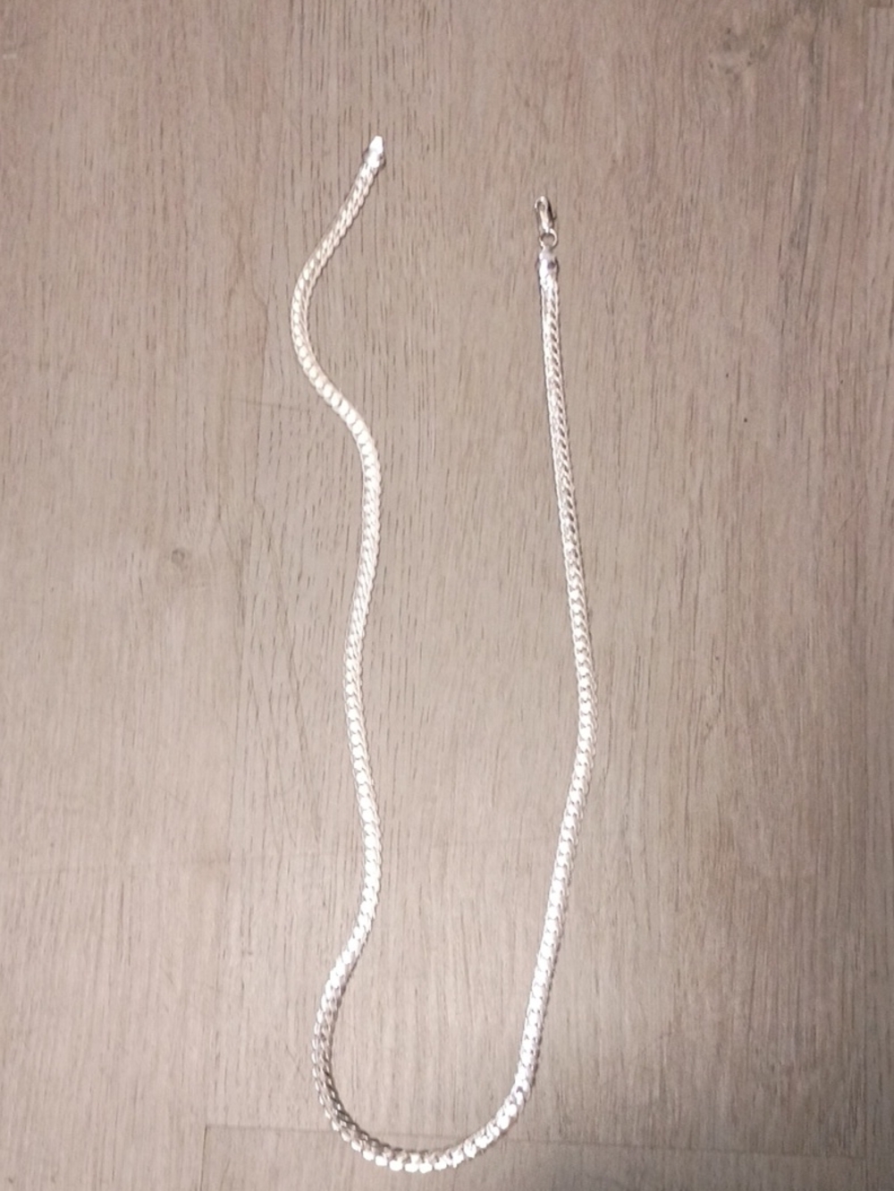 Sterling Silver Herringbone Chain Necklace - Silver